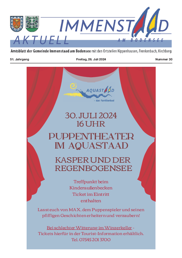  Mitteilungsblatt Immenstaad KW 30 (26.07.2024) 